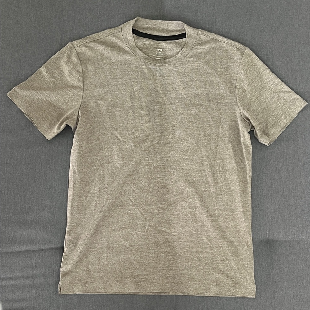 Mango Light Gray Short Sleeve Tee